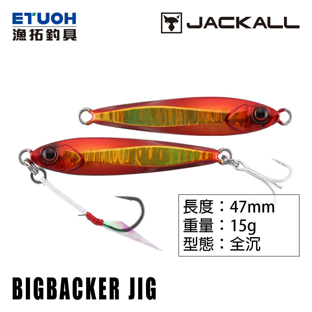 JACKALL BIG BACKER JIG #15g [岸拋鐵板] - 漁拓釣具官方線上購物平台